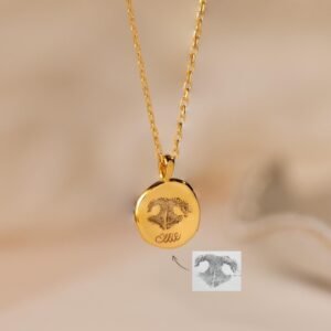 Paw Print Coin Necklace