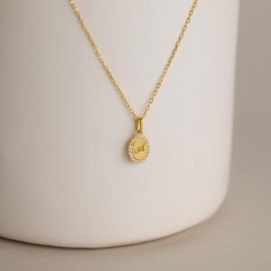 Pave Initial Pendant Necklace