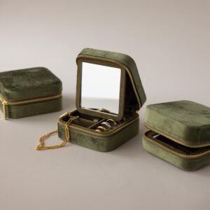 Velvet Mirror Jewelry Box