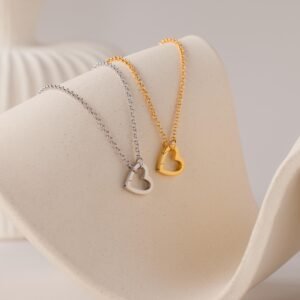Rolo Heart Clasp Necklace