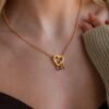 Rolo Heart Clasp Necklace