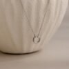 Cable Circle Charm Necklace