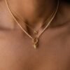 Diamond Tennis Clasp Necklace in 18K Gold