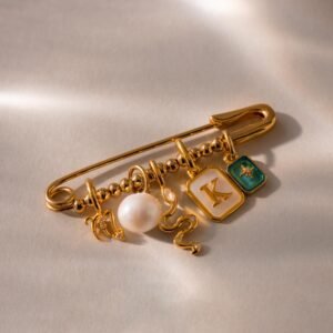 Beaded Charm Pin