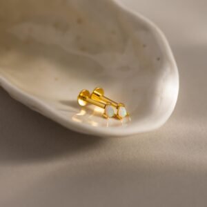 Opal Teardrop Flatback Studs