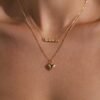 Puff Heart Charm Necklace