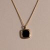 Square Onyx Necklace