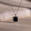 Square Onyx Necklace