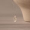 Fingerprint Birthstone Teardrop Necklace