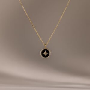 Onyx Star Pendant Necklace