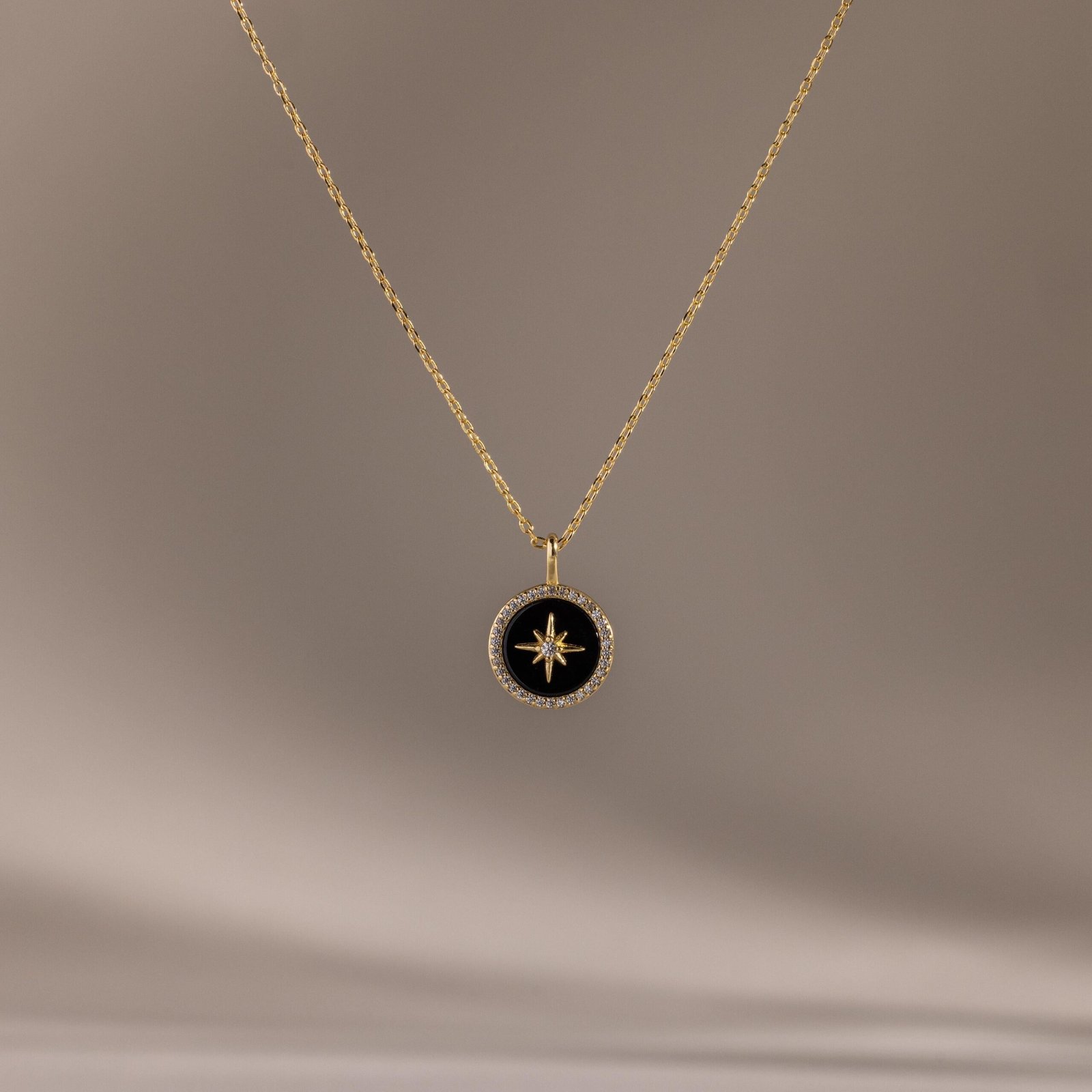 Onyx Star Pendant Necklace