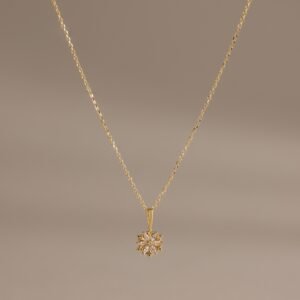 Diamond Poinsettia Necklace