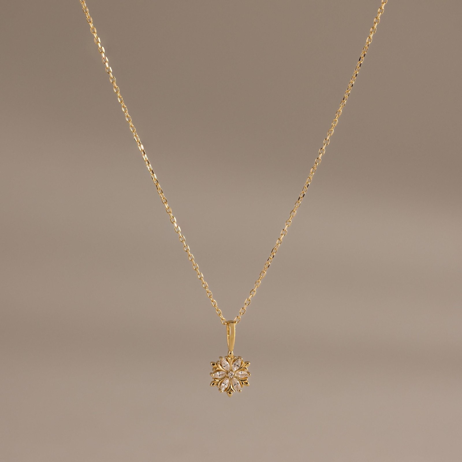 Diamond Poinsettia Necklace