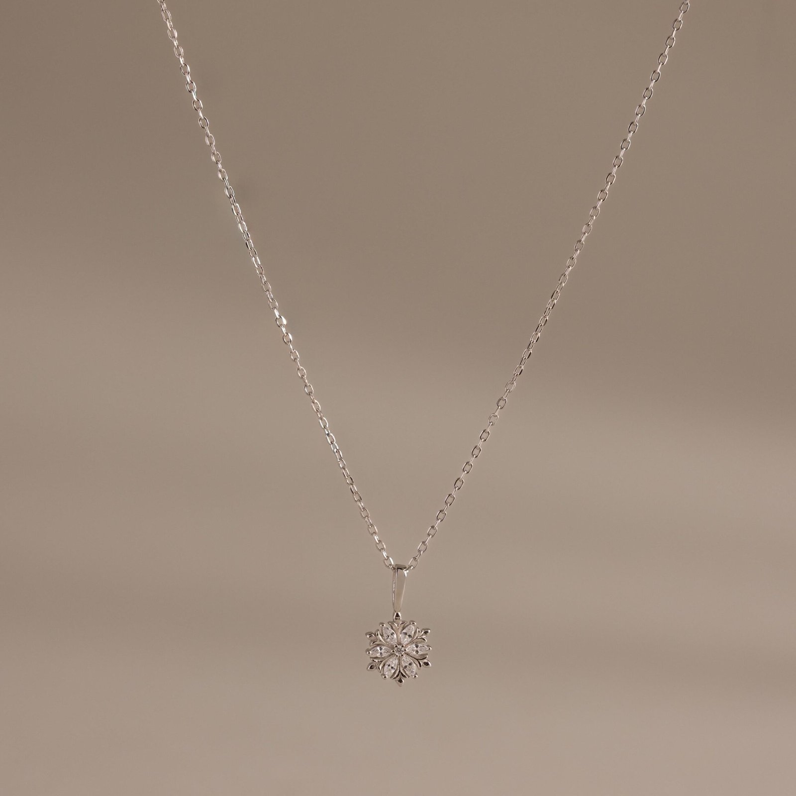 Diamond Poinsettia Necklace
