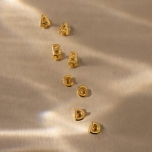 Bubble Initial Flatback Studs
