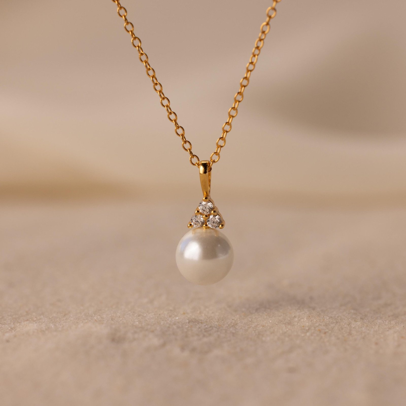 Diamond Halo Pearl Necklace