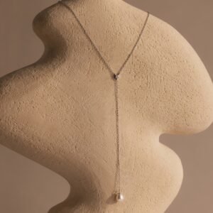 Pearl Drop Lariat Necklace
