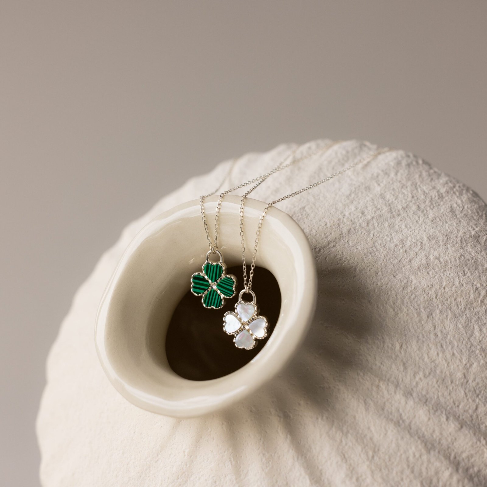 Gemstone Clover Necklace