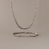 Diamond Bezel Tennis Necklace & Bracelet Set