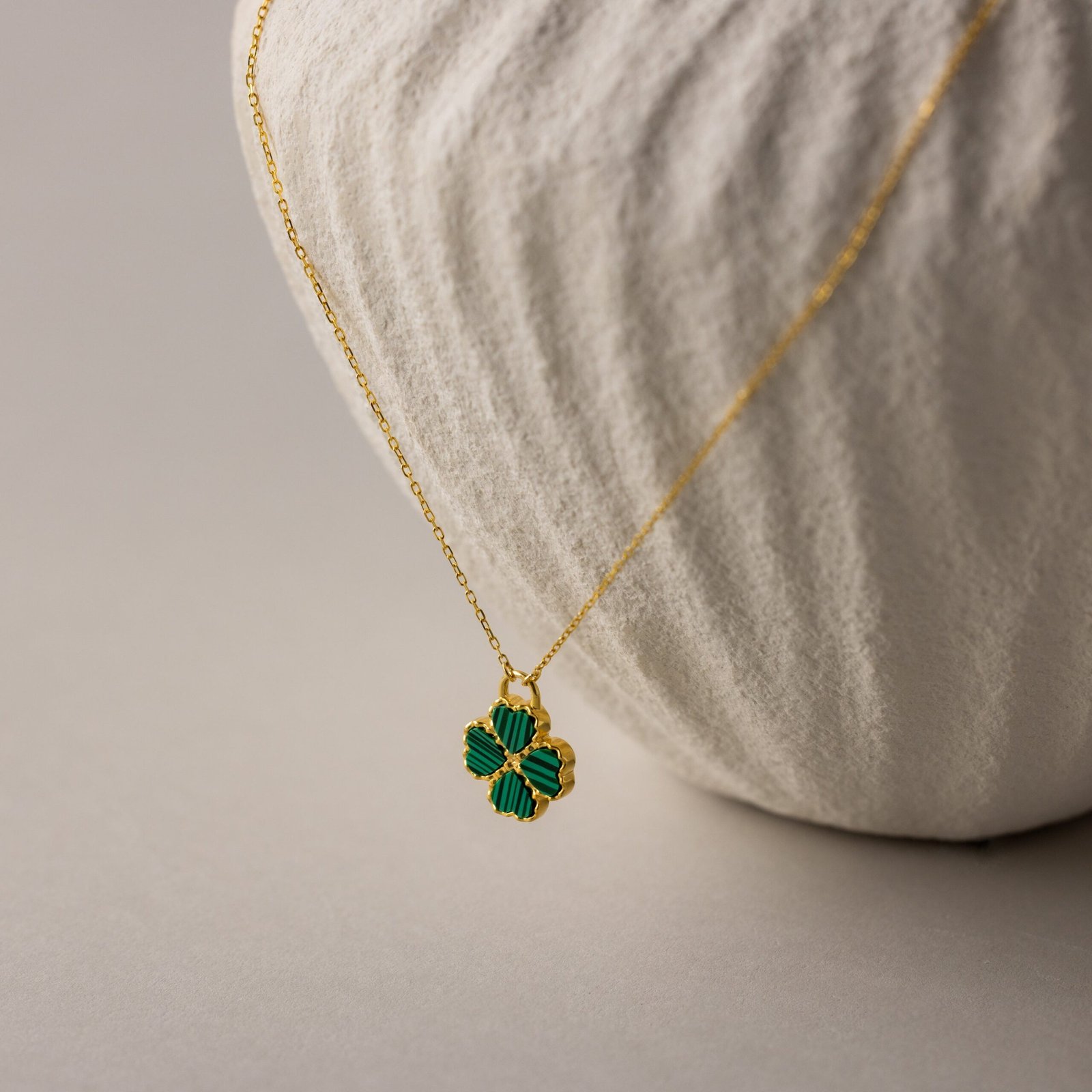 Gemstone Clover Necklace