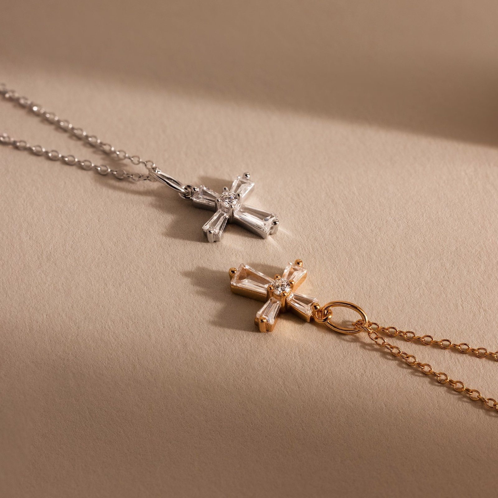 Art Deco Cross Necklace