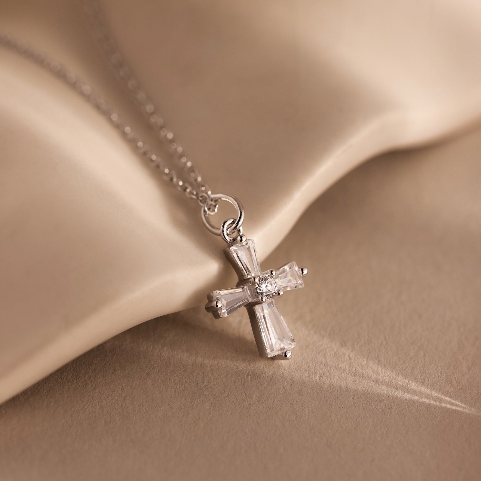 Art Deco Cross Necklace