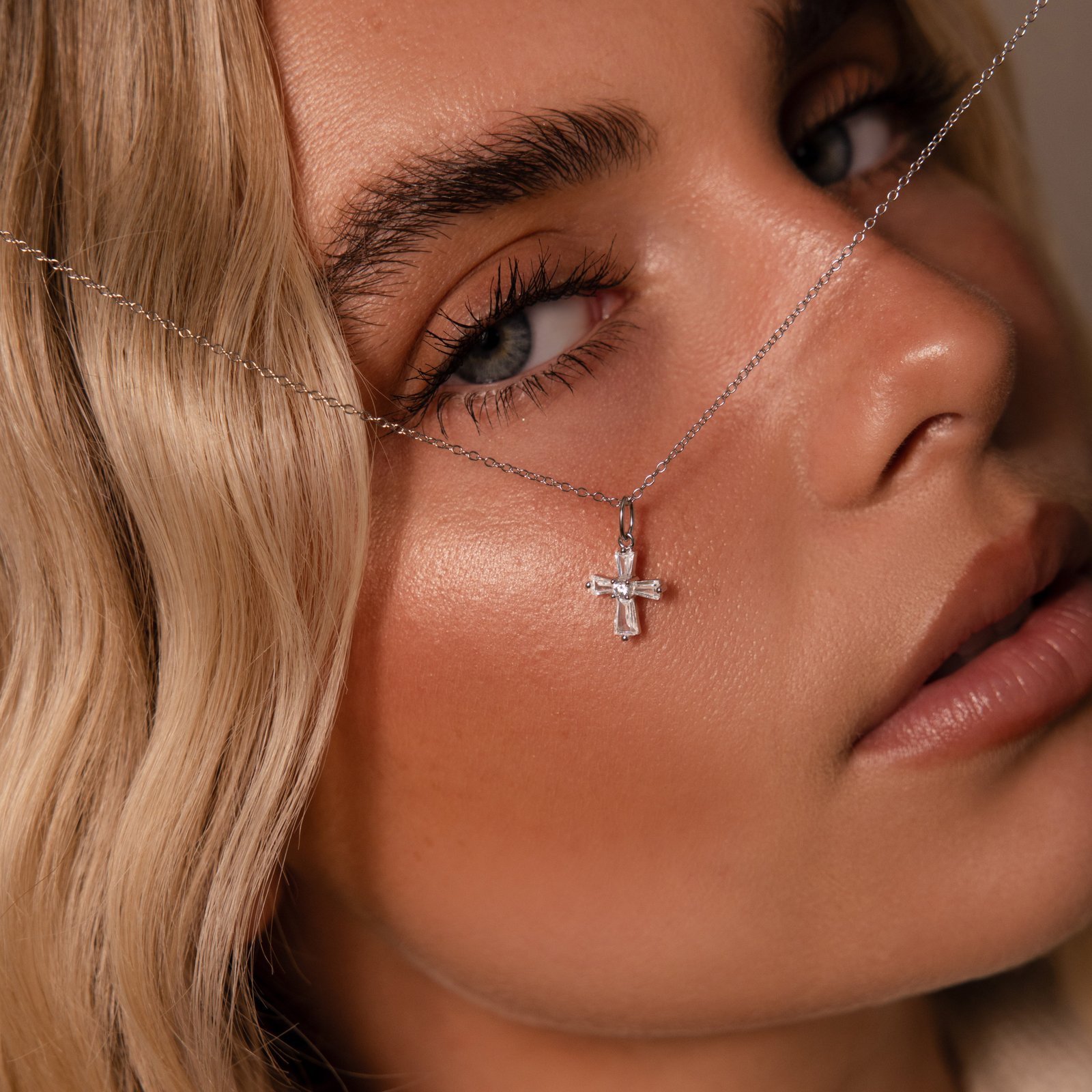 Art Deco Cross Necklace