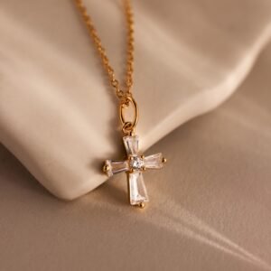 Art Deco Cross Necklace